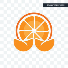 mandarin vector icon isolated on transparent background, mandarin logo design