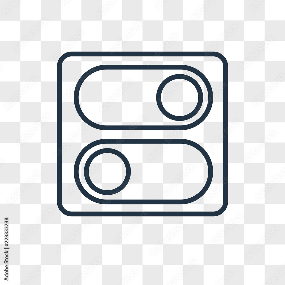 Poster switch vector icon isolated on transparent background, switch logo design