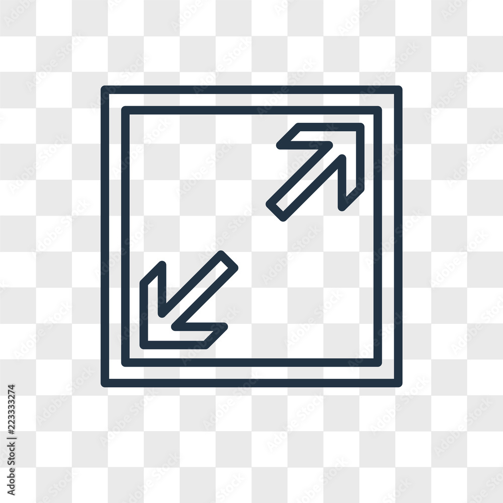 Poster fullscreen vector icon isolated on transparent background, fullscreen logo design