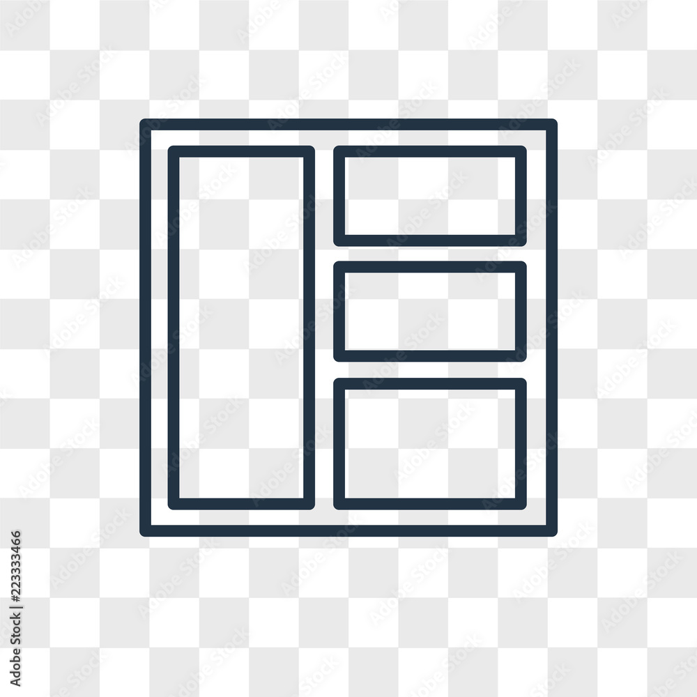 Poster layout vector icon isolated on transparent background, layout logo design