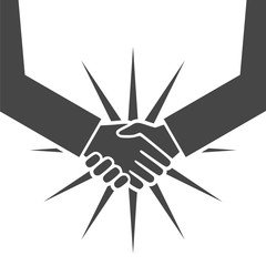 Business agreement handshake or friendly handshake, Partnership icon 