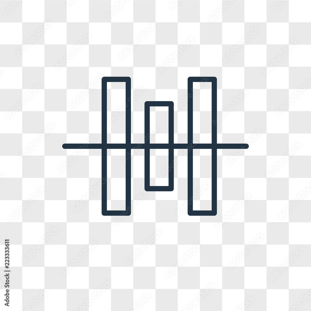 Poster vertical alignment vector icon isolated on transparent background, vertical alignment logo design