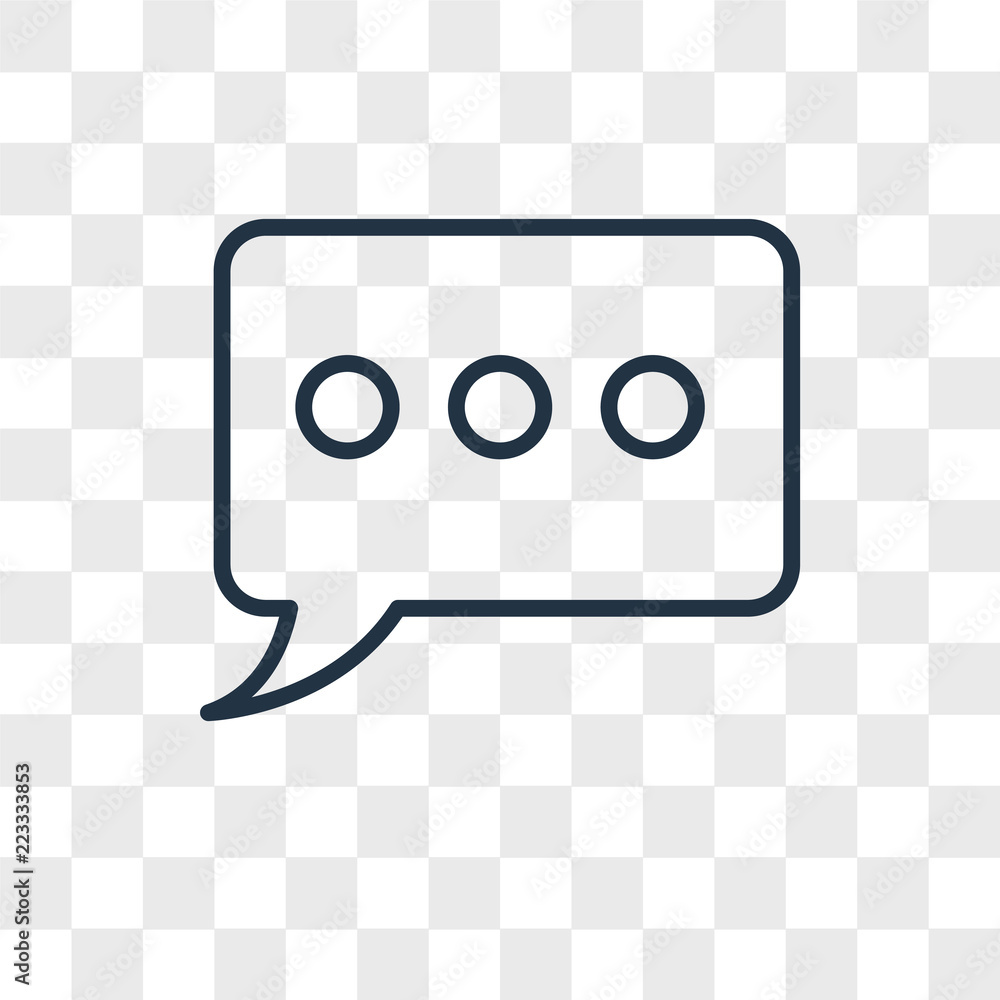 Poster speech bubble vector icon isolated on transparent background, speech bubble logo design