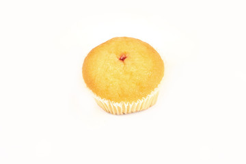 tasty muffin cakes, isolated on white background.