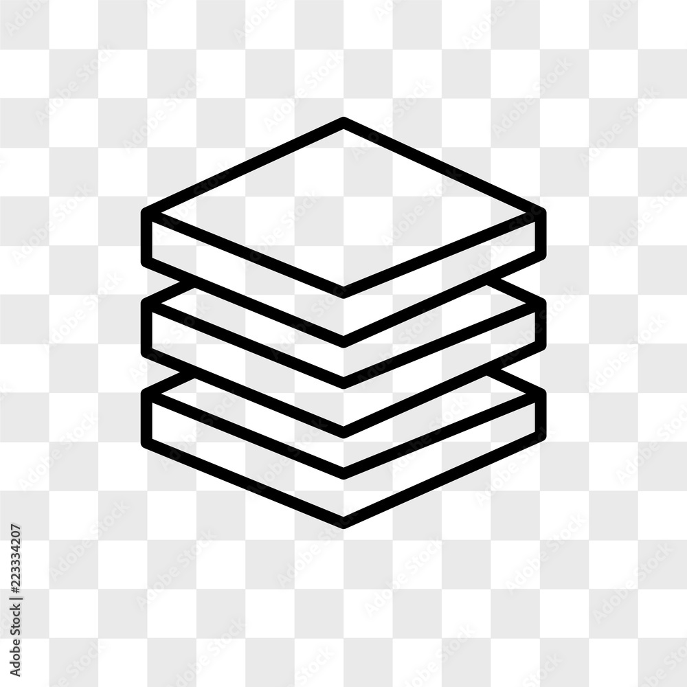 Poster layers vector icon isolated on transparent background, layers logo design