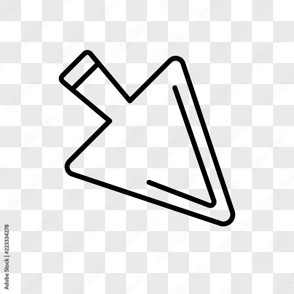 Poster cursor vector icon isolated on transparent background, cursor logo design