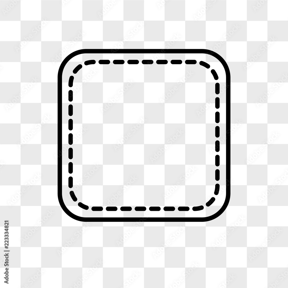 Poster rounded rectangle vector icon isolated on transparent background, rounded rectangle logo design