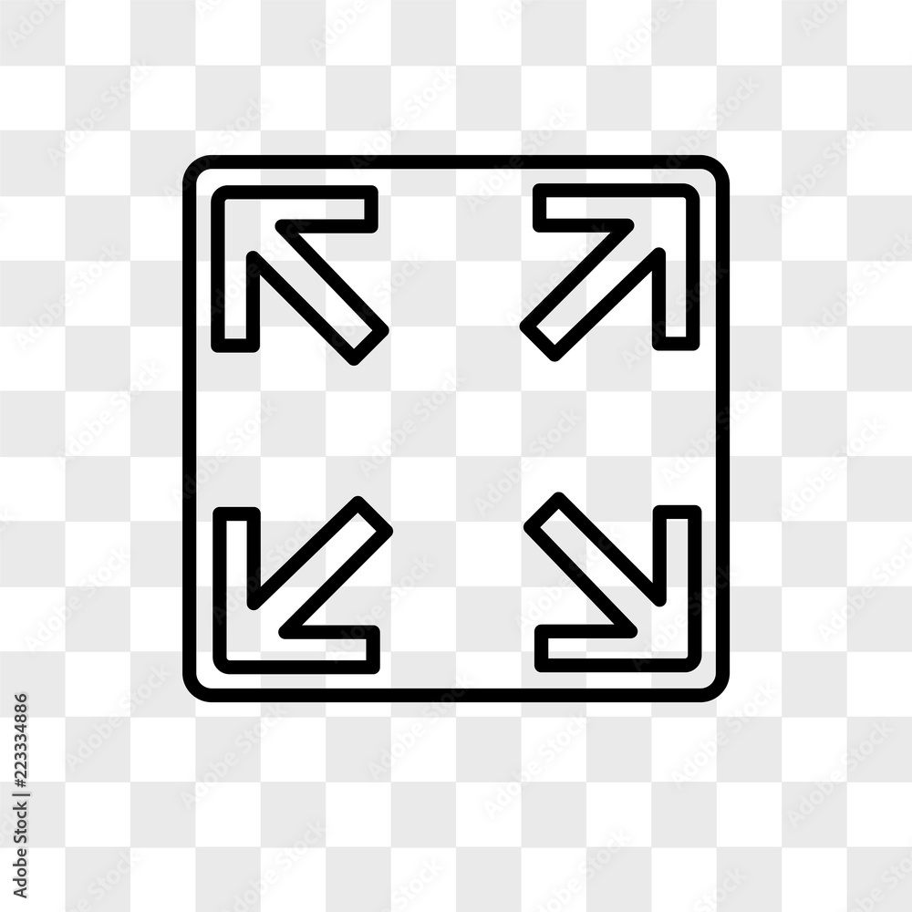 Poster resize vector icon isolated on transparent background, resize logo design