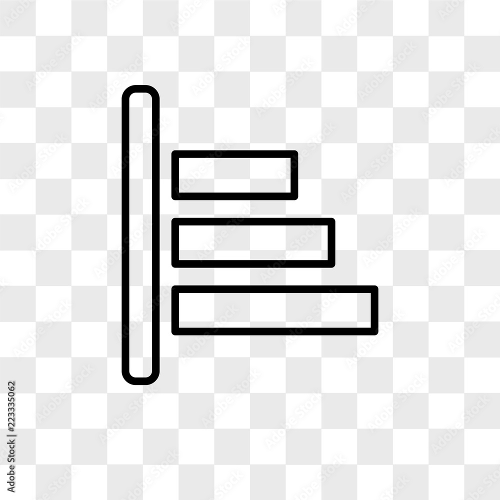 Aufkleber object alignment vector icon isolated on transparent background, object alignment logo design