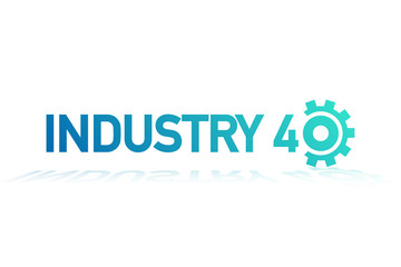 Industry 4.0. Badge, icon, logo vector design