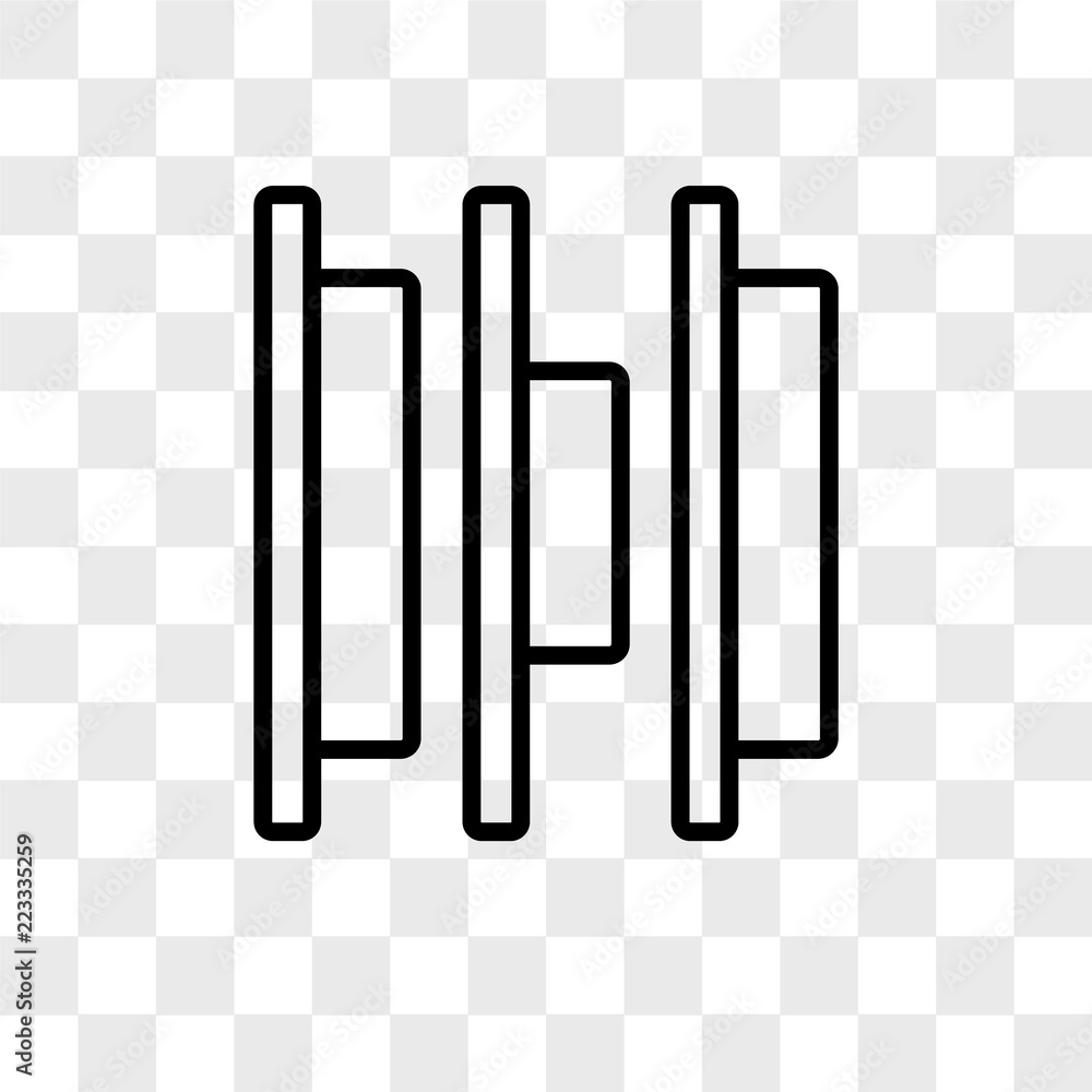 Aufkleber object alignment vector icon isolated on transparent background, object alignment logo design