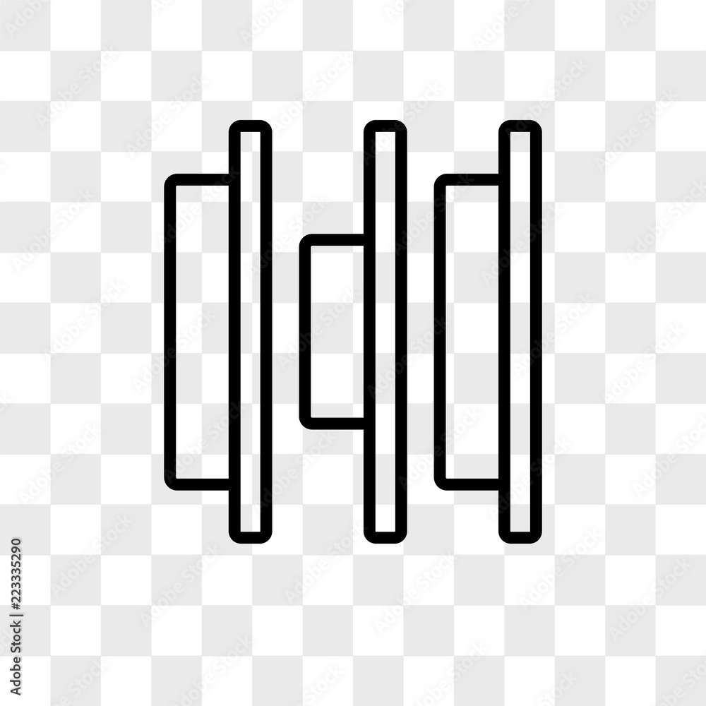 Poster alignment vector icon isolated on transparent background, alignment logo design