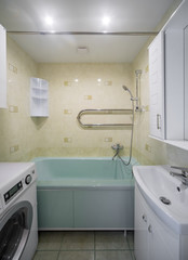 Interior of the flat. Bathroom, shower. 