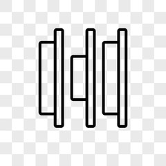 Alignment vector icon isolated on transparent background, Alignment logo design