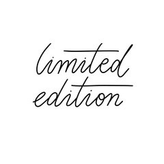 Limited edition -  inscription hand lettering vector.Typography