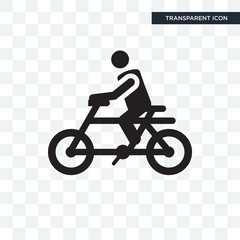 Fototapeta na wymiar Bicycle rider vector icon isolated on transparent background, Bicycle rider logo design