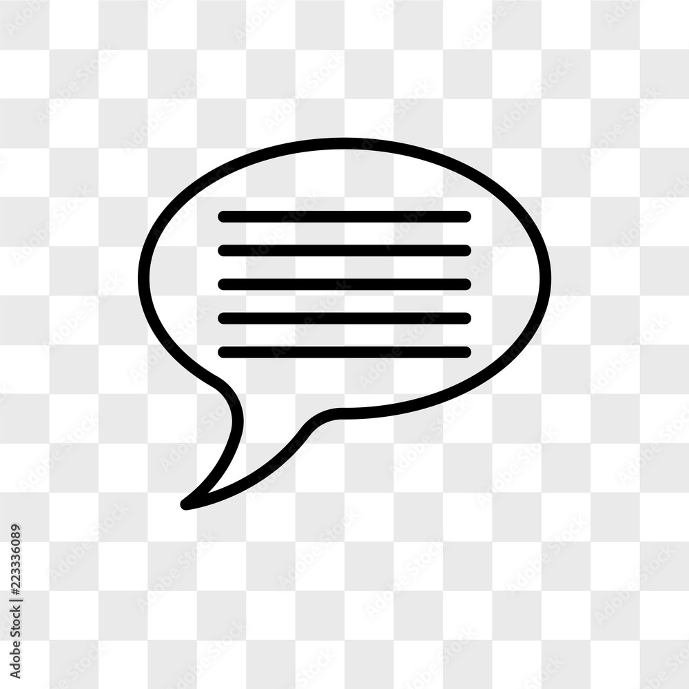 Poster speech bubble vector icon isolated on transparent background, speech bubble logo design