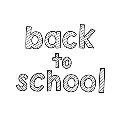 Back to school  -  inscription hand lettering vector.Typography