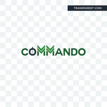 commando vector icon isolated on transparent background, commando logo design