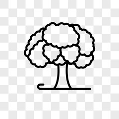 Tree vector icon isolated on transparent background, Tree logo design