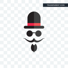 mister vector icon isolated on transparent background, mister logo design