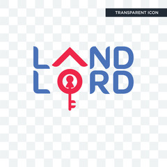 landlord vector icon isolated on transparent background, landlord logo design