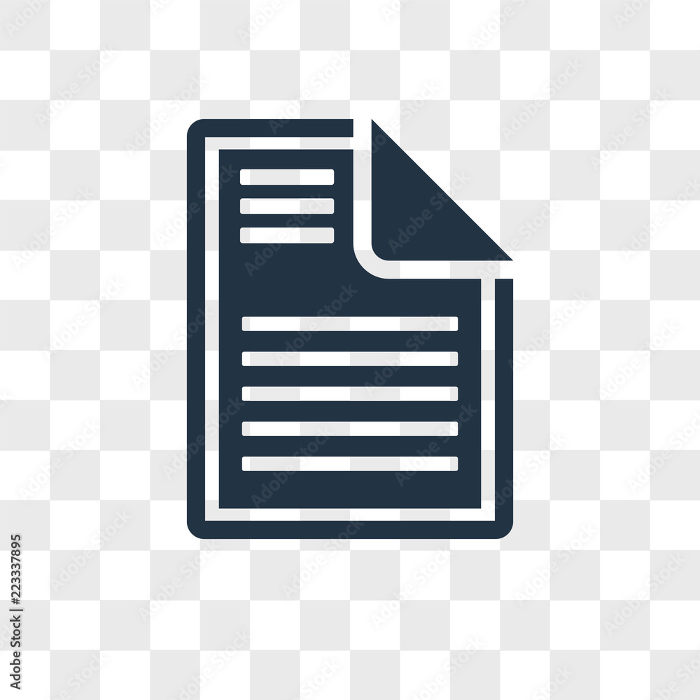 Poster document vector icon isolated on transparent background, document logo design