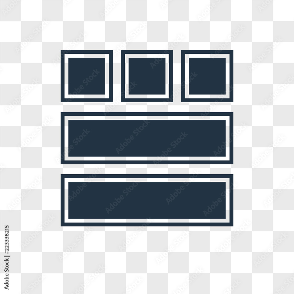Poster layout vector icon isolated on transparent background, layout logo design