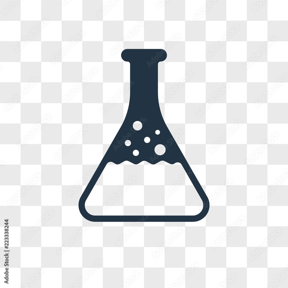 Aufkleber flask vector icon isolated on transparent background, flask logo design