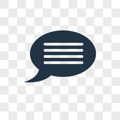 Chat vector icon isolated on transparent background, Chat logo design