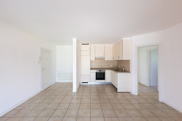 Front view kitchen with tiles