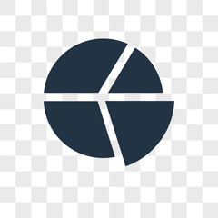 Chart pie vector icon isolated on transparent background, Chart pie logo design