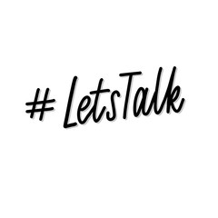 Lets talk - hand lettering vector.