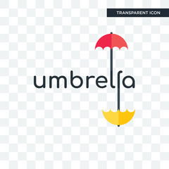 umbrella vector icon isolated on transparent background, umbrella logo design