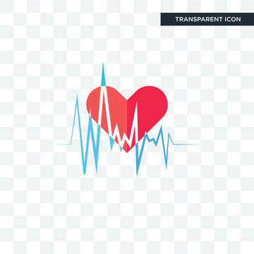 heartbeat vector icon isolated on transparent background, heartbeat logo design