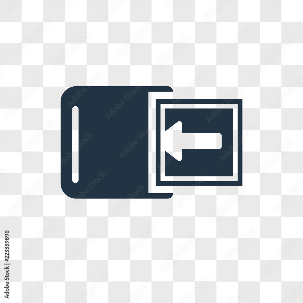 Poster insert vector icon isolated on transparent background, insert logo design
