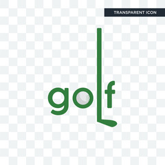 golf vector icon isolated on transparent background, golf logo design