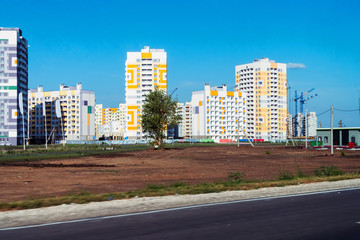 Fototapeta premium New residential complex with tall buildings