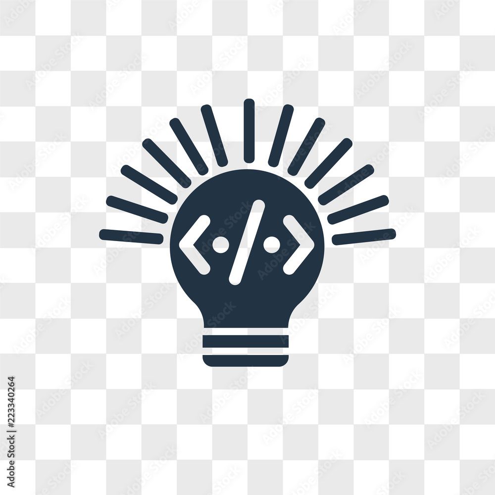 Poster idea vector icon isolated on transparent background, idea logo design