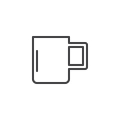 Coffee cup outline icon. linear style sign for mobile concept and web design. Tea mug simple line vector icon. Symbol, logo illustration. Pixel perfect vector graphics