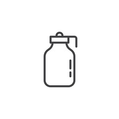 Carafe of water outline icon. linear style sign for mobile concept and web design. Pitcher simple line vector icon. Symbol, logo illustration. Pixel perfect vector graphics