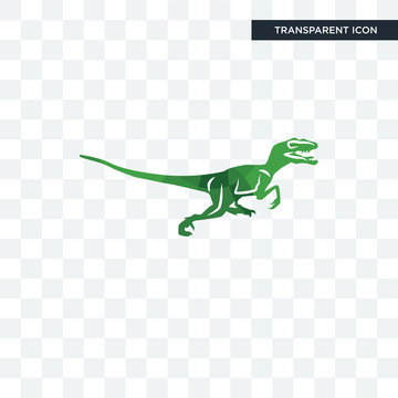 velociraptor vector icon isolated on transparent background, velociraptor logo design