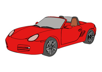 red sports car vector