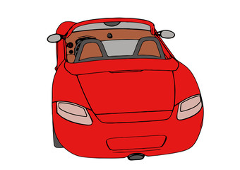 red sports car vector