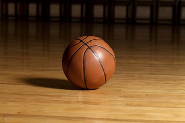 Basketball Ball on a Court