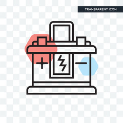 Battery vector icon isolated on transparent background, Battery logo design