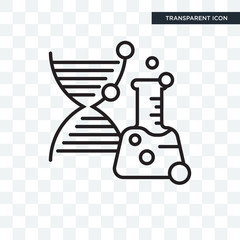 Dna vector icon isolated on transparent background, Dna logo design