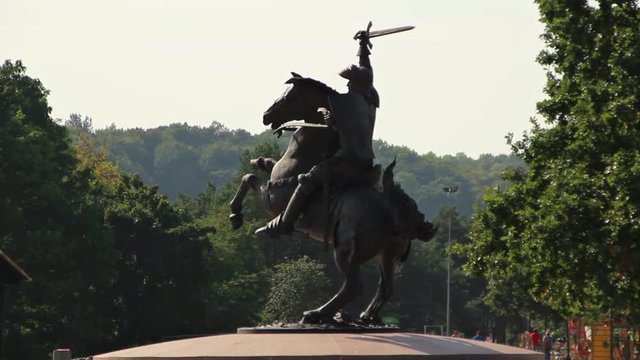Monument to Vytis in Kaunas, Lithuania