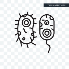 Bacteria vector icon isolated on transparent background, Bacteria logo design
