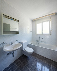 Fototapeta na wymiar Vintage bathroom with tiles